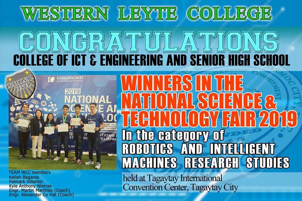 Read more about the article WLC Senior Highschool Tops the National Science and Technology Fair 2019 at Tagaytay international convention center, Tagaytay City