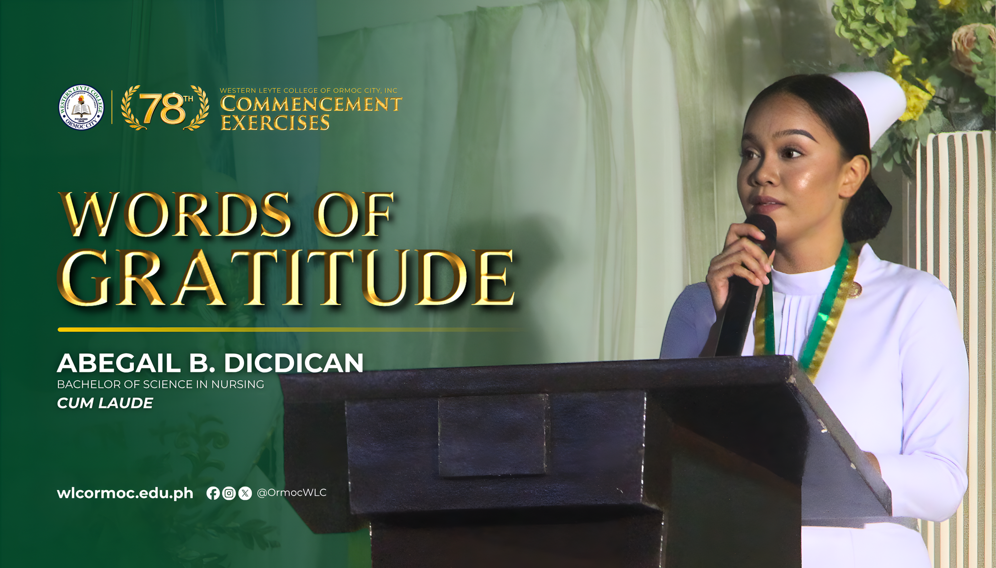 Read more about the article WLCGrad2026 | Words of Gratitude of Abegail B. Dicdican (Cum Laude)