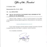 MEMORANDUM: Official Communication to the Office of the Registrar
